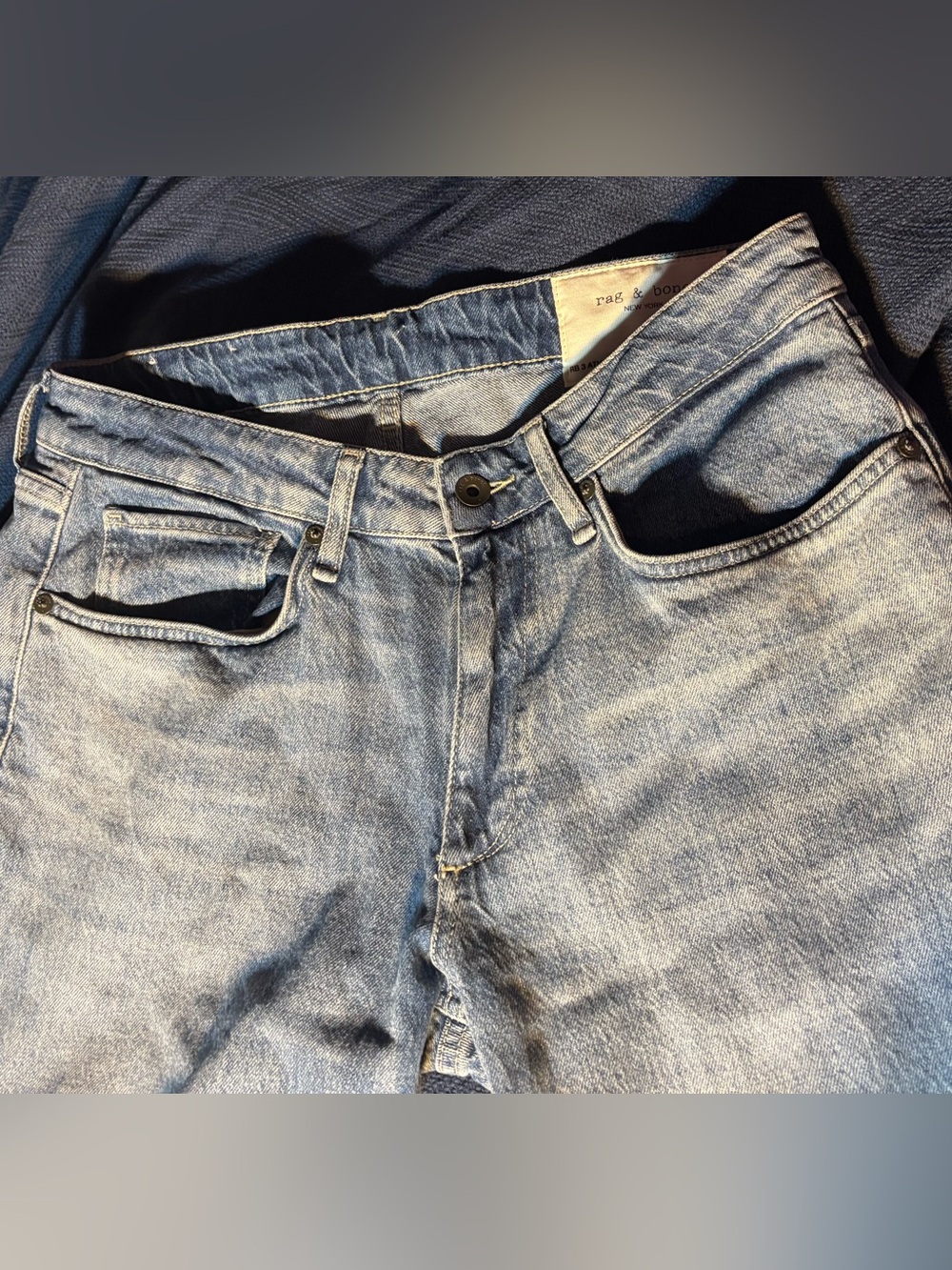 Rag & Bone Fit 3 Athletic Fit Jeans in the Cardone wash (size 32W x 32L)